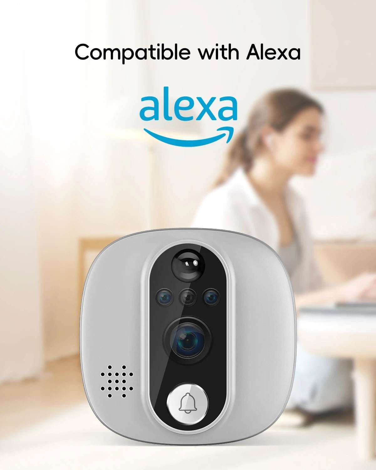 Jeatone Smart WiFi Video Peephole Doorbell Camera - Loja Manuel Coelho