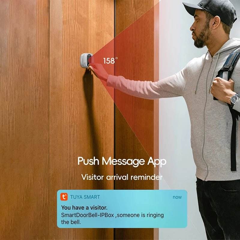 Jeatone Smart WiFi Video Peephole Doorbell Camera - Loja Manuel Coelho