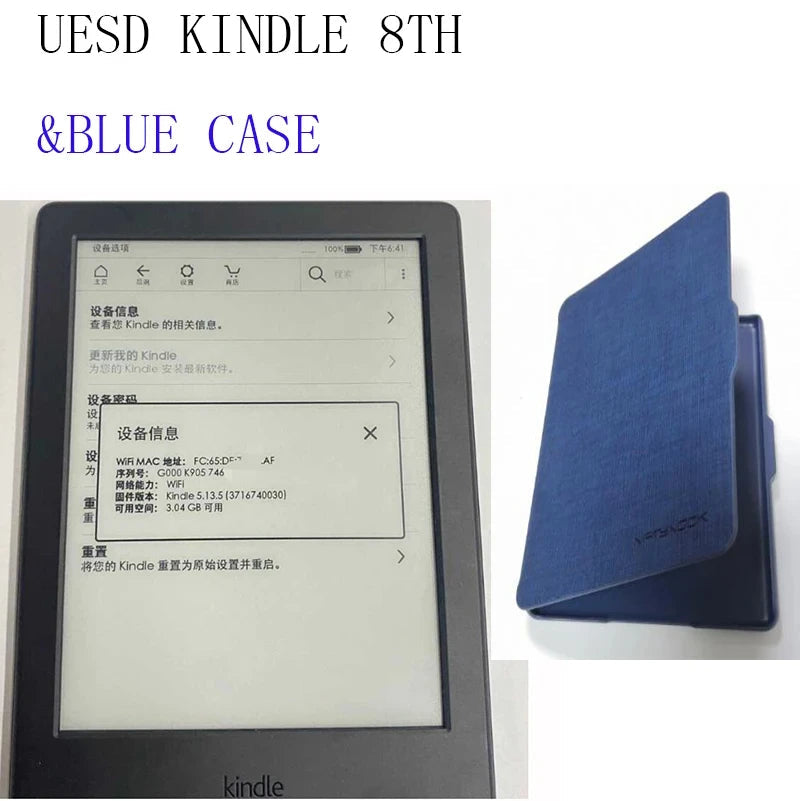 Kindle 8 E-Book Reader with Protective Cover - Loja Manuel Coelho | Loja Manuel Coelho
