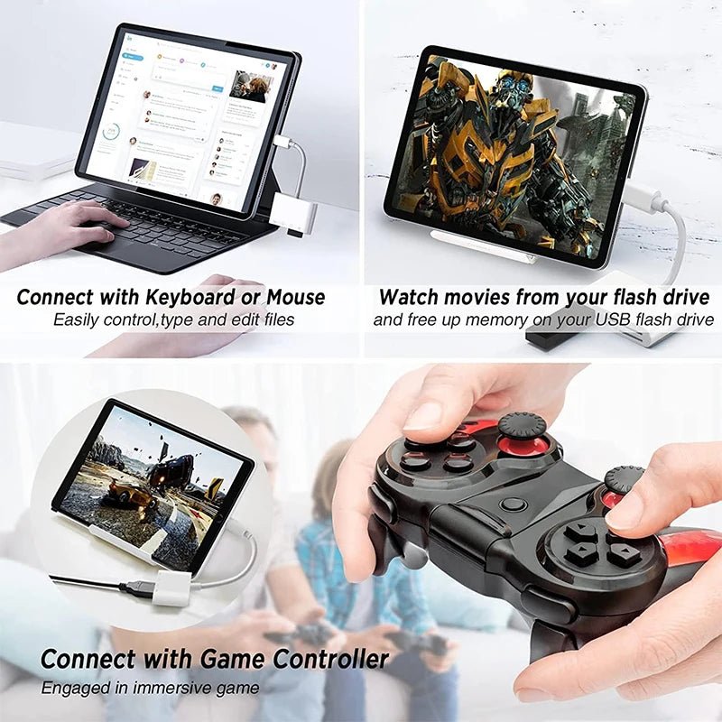 KUTOU 3 In 1 Adapter TF CF SD Memory Flash Card Reader USB Type C OTG - Loja Manuel Coelho