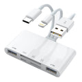 KUTOU 3 In 1 Adapter TF CF SD Memory Flash Card Reader USB Type C OTG - Loja Manuel Coelho