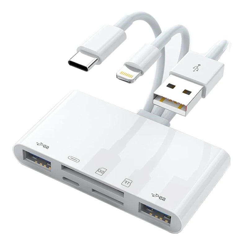 KUTOU 3 In 1 Adapter TF CF SD Memory Flash Card Reader USB Type C OTG - Loja Manuel Coelho