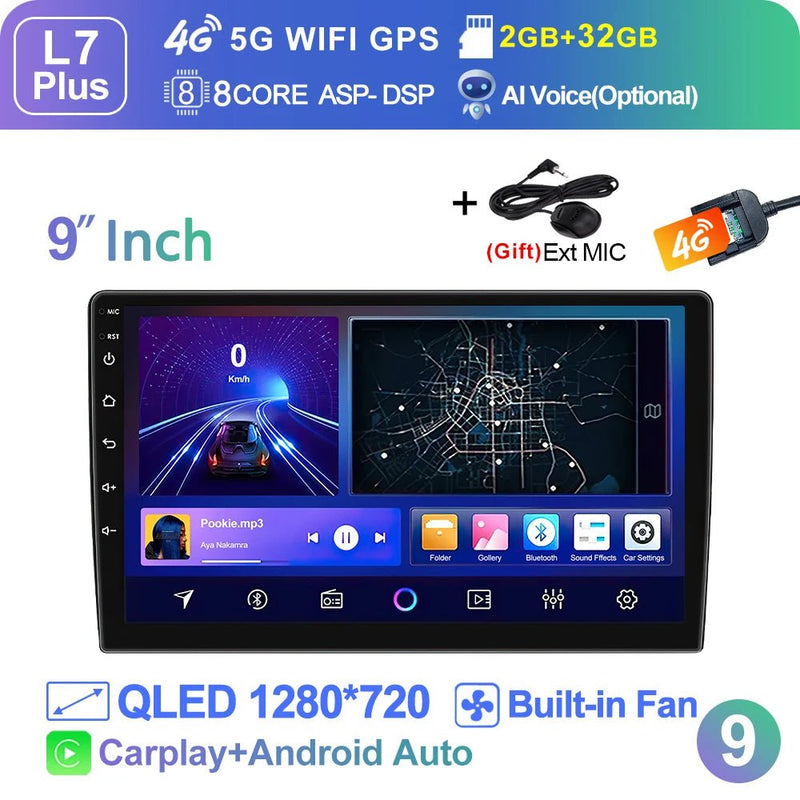 LEHX Wireless Carplay 2din Android 14 Car Radio Multimedia Video Player Universal - Loja Manuel Coelho
