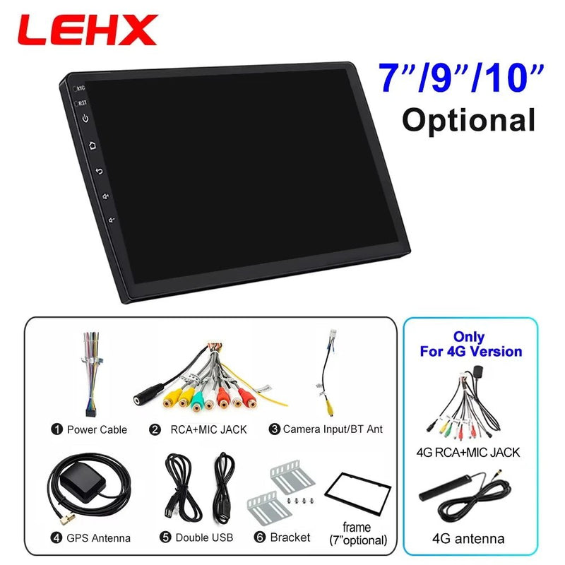LEHX Wireless Carplay 2din Android 14 Car Radio Multimedia Video Player Universal - Loja Manuel Coelho