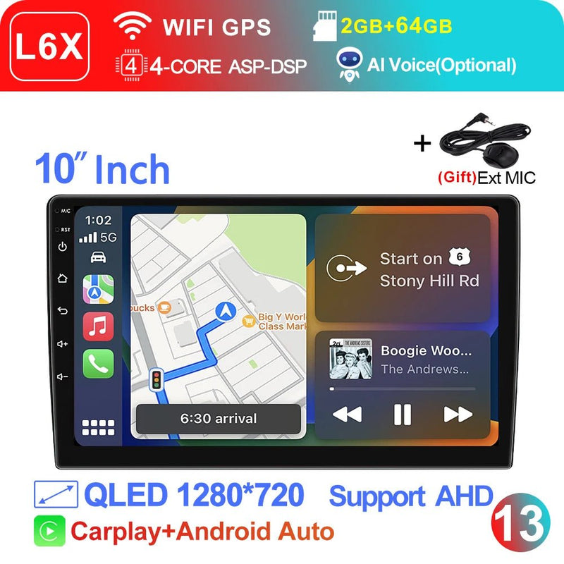 LEHX Wireless Carplay 2din Android 14 Car Radio Multimedia Video Player Universal - Loja Manuel Coelho