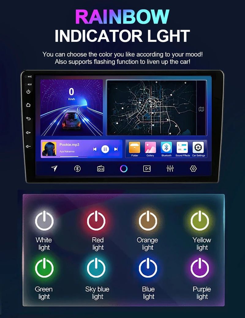 LEHX Wireless Carplay 2din Android 14 Car Radio Multimedia Video Player Universal - Loja Manuel Coelho