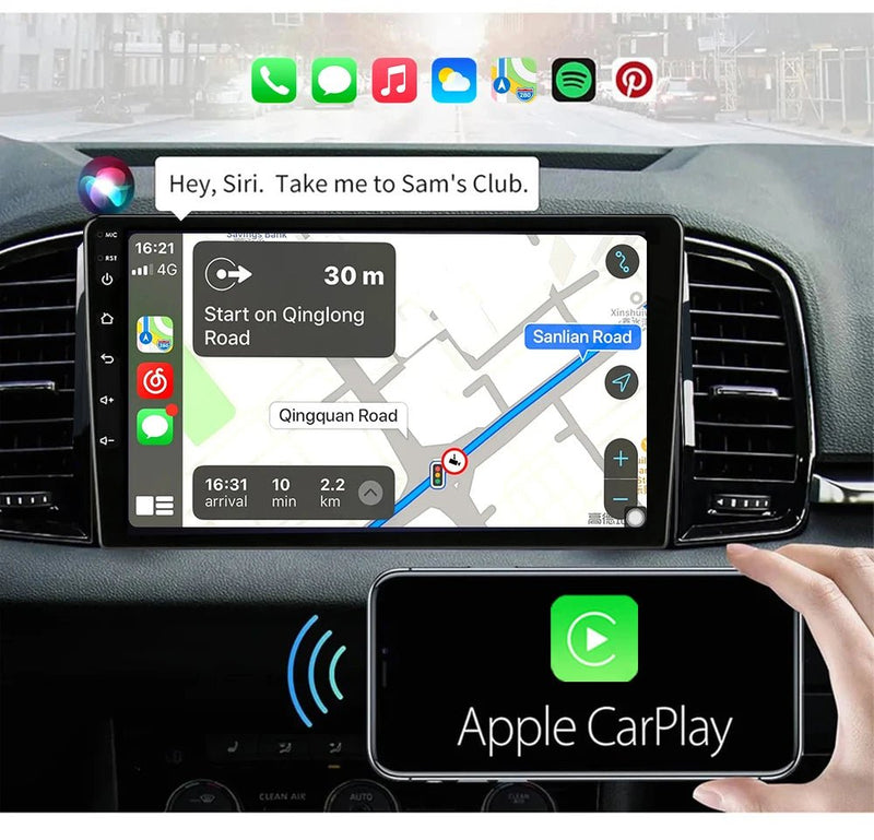 LEHX Wireless Carplay 2din Android 14 Car Radio Multimedia Video Player Universal - Loja Manuel Coelho