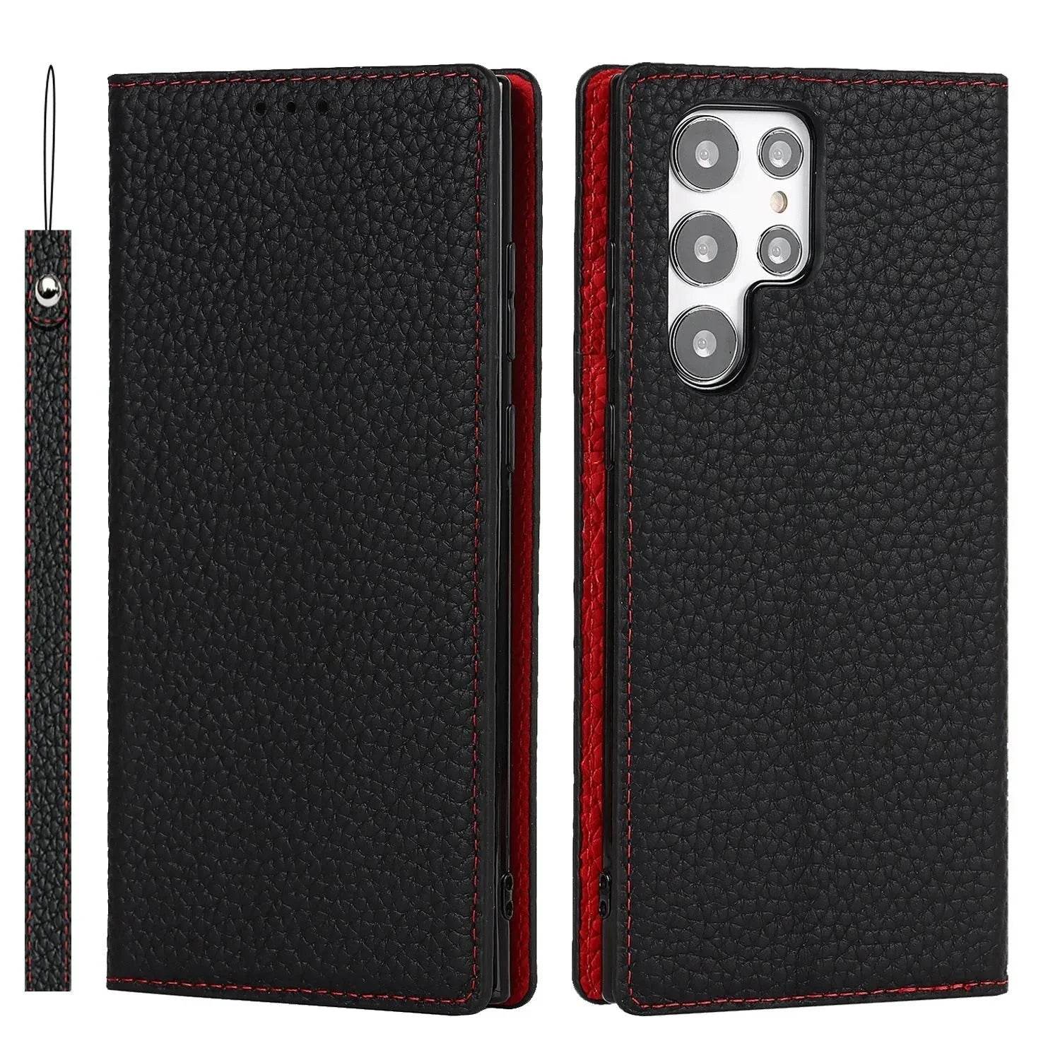 Loja Manuel Coelho Litchi Texture Phone Case for S24 Ultra - Loja Manuel Coelho