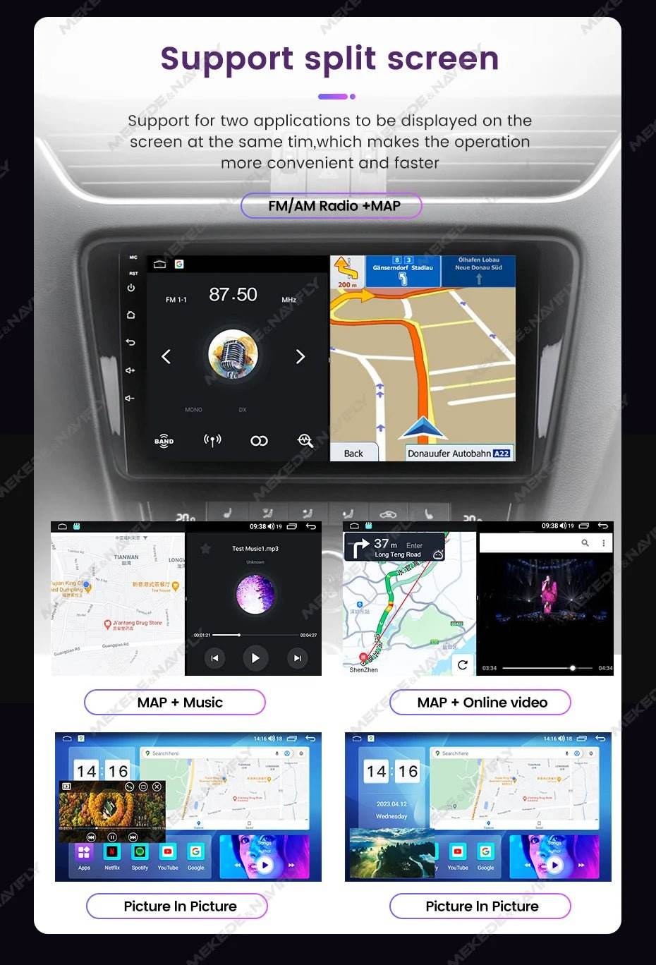 MEKEDE UIS7862S Car Radio Wireless Carplay for BMW, Benz - Loja Manuel Coelho