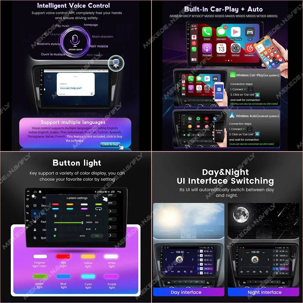 MEKEDE UIS7862S Car Radio Wireless Carplay for BMW, Benz - Loja Manuel Coelho