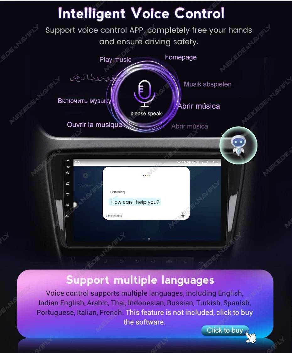 MEKEDE UIS7862S Car Radio Wireless Carplay for BMW, Benz - Loja Manuel Coelho