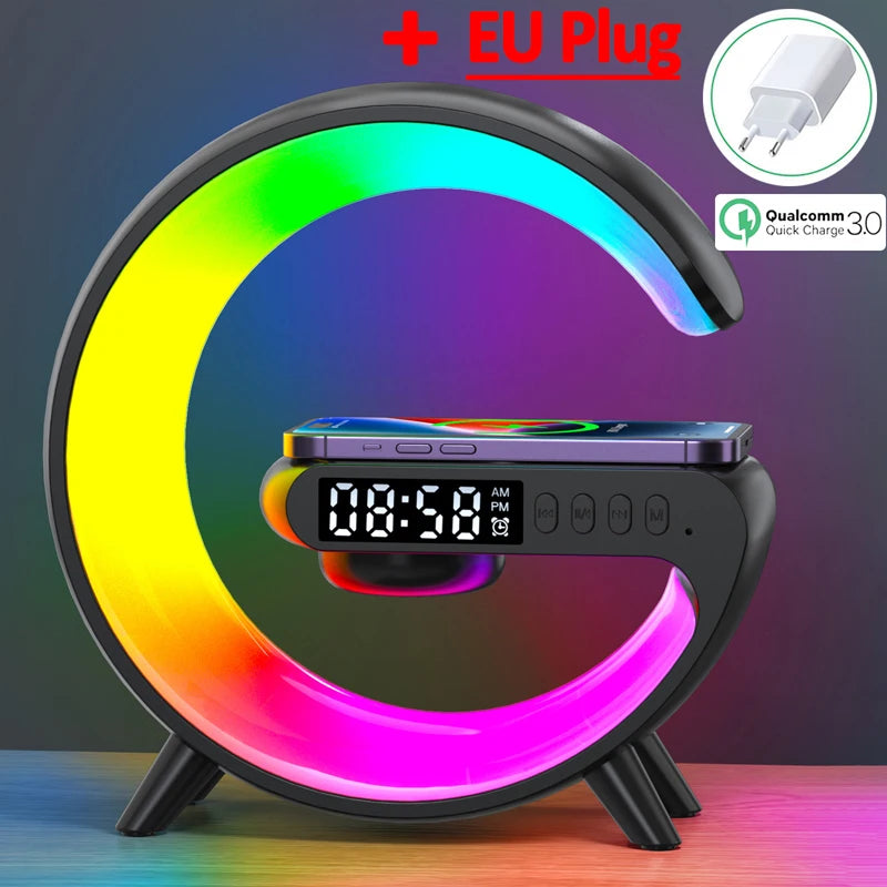Multifunction Bluetooth Speaker TF RGB Night Light 15W Wireless Charger - Loja Manuel Coelho
