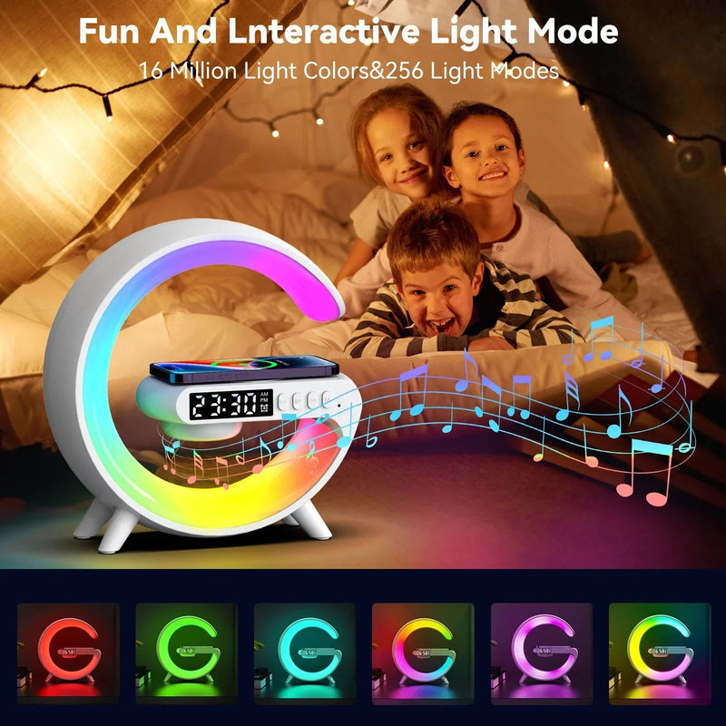 Multifunction Bluetooth Speaker TF RGB Night Light 15W Wireless Charger - Loja Manuel Coelho