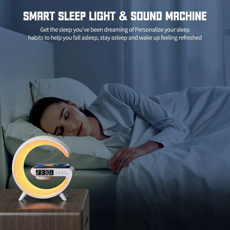 Multifunction Bluetooth Speaker TF RGB Night Light 15W Wireless Charger - Loja Manuel Coelho