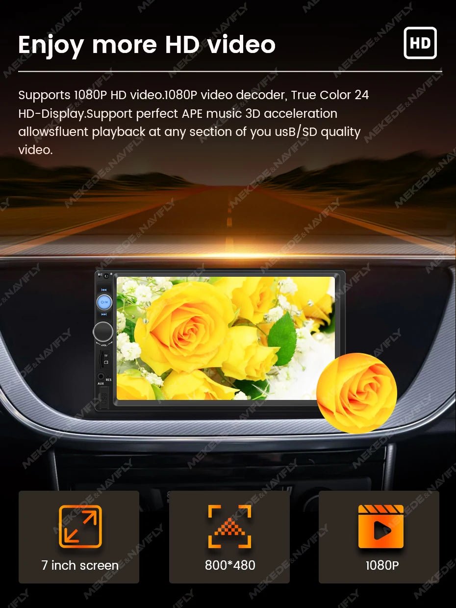 Navifly ND1 2 din Car Radio 7" HD Touch Screen Autoradio Multimedia Player Universal | Loja Manuel Coelho