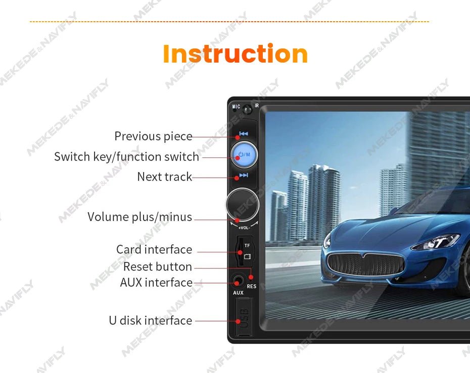 Navifly ND1 2 din Car Radio 7" HD Touch Screen Autoradio Multimedia Player Universal | Loja Manuel Coelho