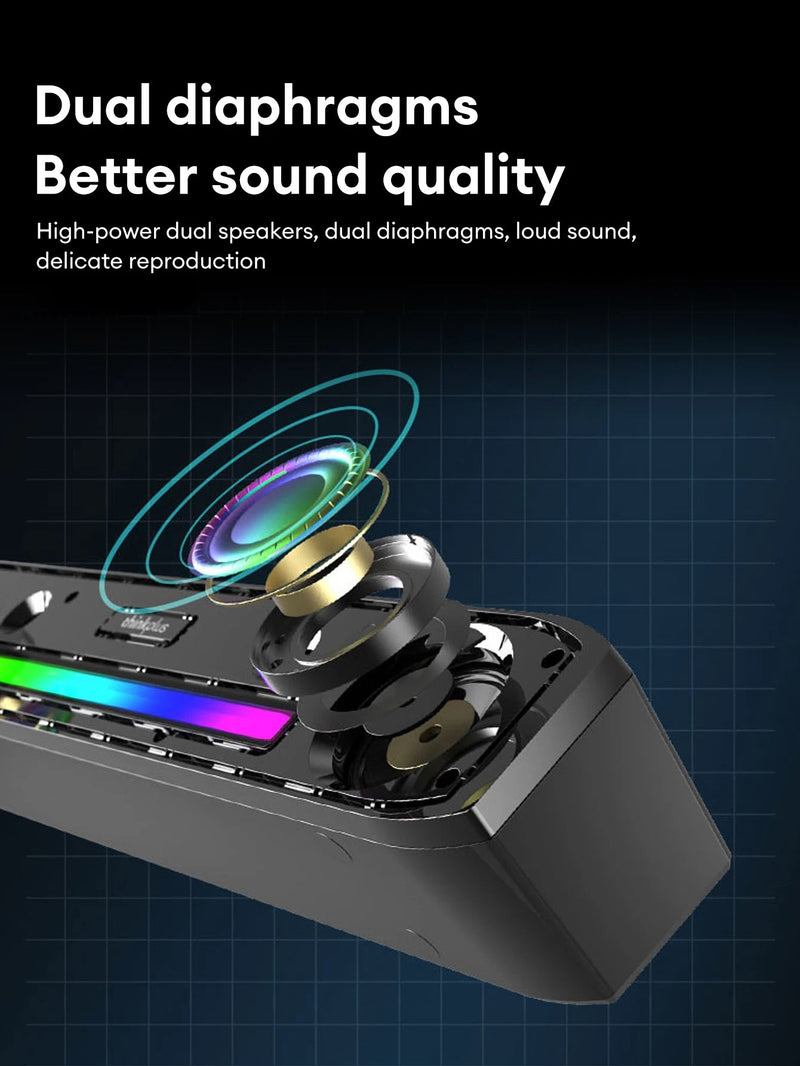 Original Lenovo TS33 Wired and Bluetooth 5.0 Speaker 360 Home Movie Surround Sound Bar - Loja Manuel Coelho