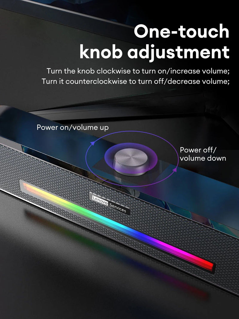 Original Lenovo TS33 Wired and Bluetooth 5.0 Speaker 360 Home Movie Surround Sound Bar - Loja Manuel Coelho