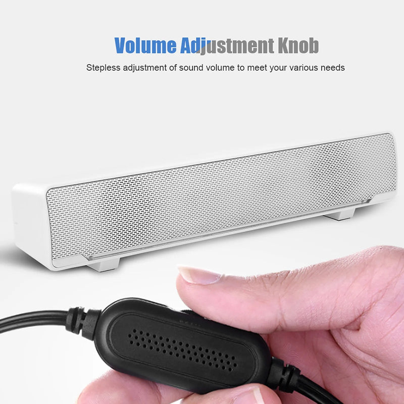 Portable Soundbar USB Wired Stereo Soundbar Music Player Bass Surround Sound Box - Loja Manuel Coelho