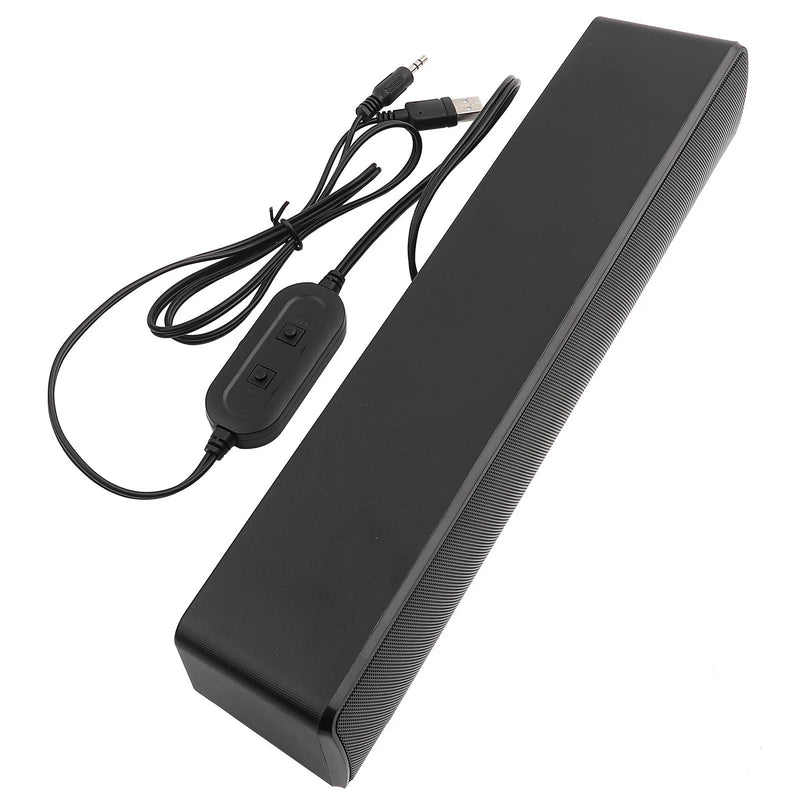 Portable Soundbar USB Wired Stereo Soundbar Music Player Bass Surround Sound Box - Loja Manuel Coelho