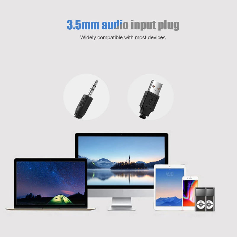 Portable Soundbar USB Wired Stereo Soundbar Music Player Bass Surround Sound Box - Loja Manuel Coelho