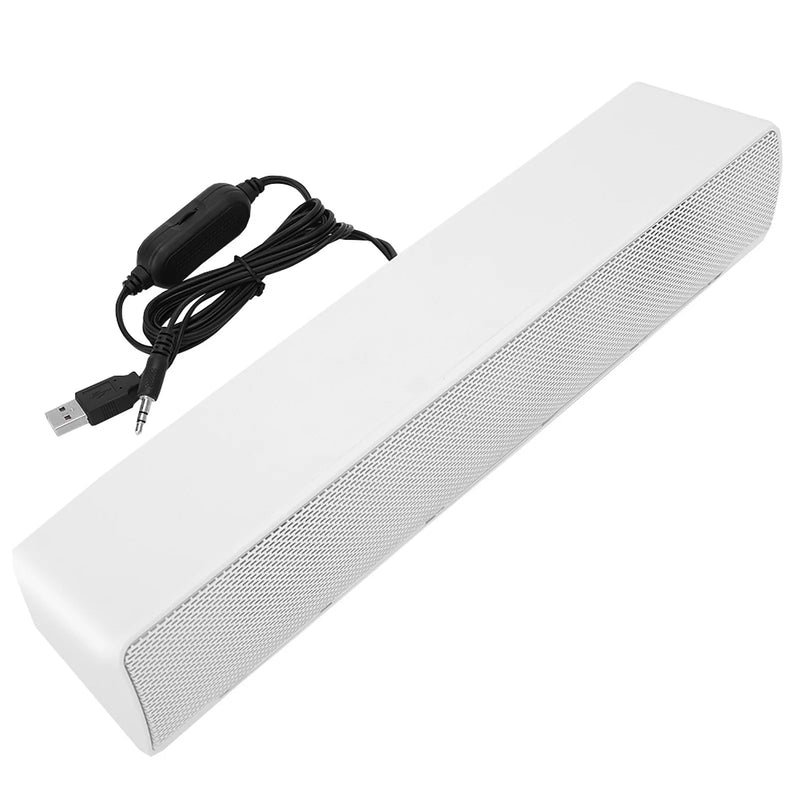Portable Soundbar USB Wired Stereo Soundbar Music Player Bass Surround Sound Box - Loja Manuel Coelho