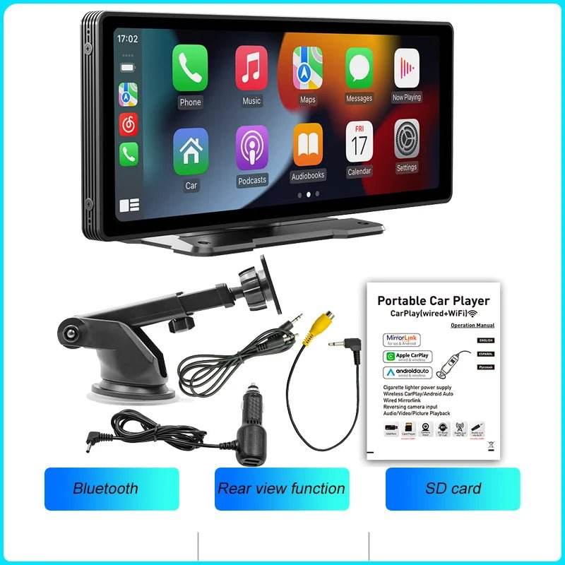 Portable Wireless Carplay Screen BQCC 10.26 Inch HD Rear Reversing Camera - Loja Manuel Coelho
