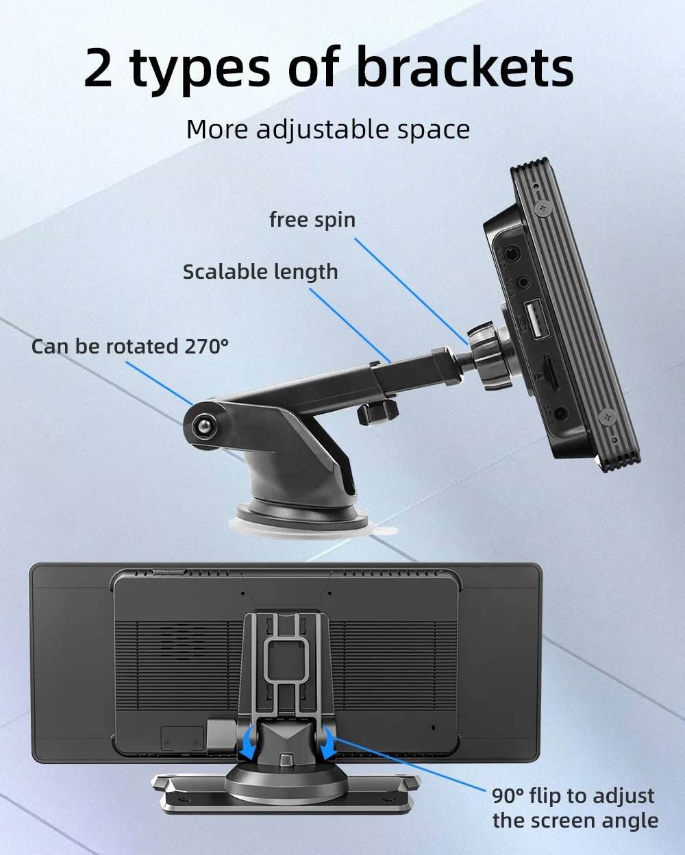 Portable Wireless Carplay Screen BQCC 10.26 Inch HD Rear Reversing Camera - Loja Manuel Coelho