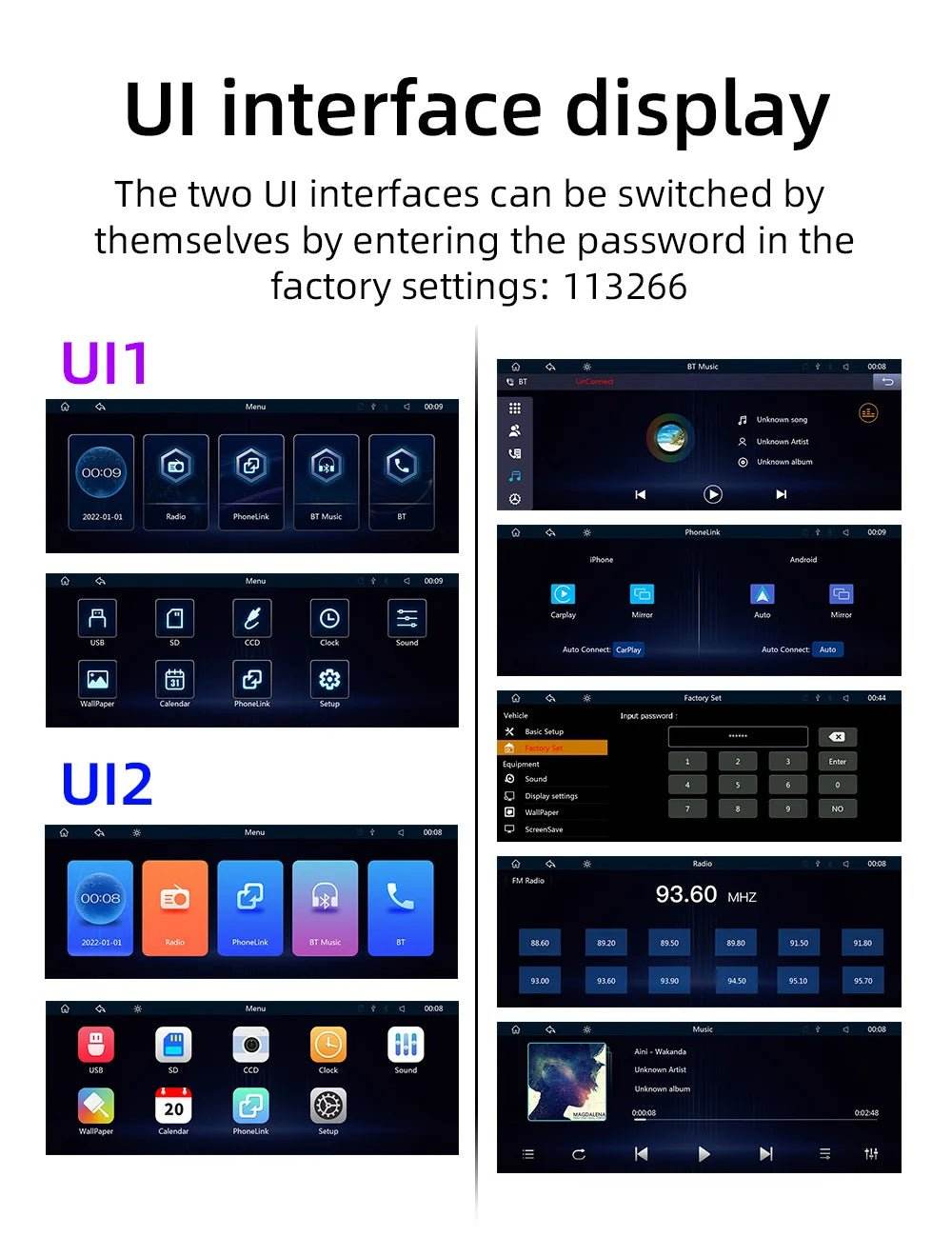 Portable Wireless Carplay Screen BQCC 10.26 Inch HD Rear Reversing Camera - Loja Manuel Coelho