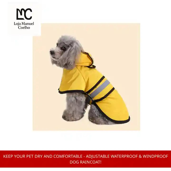 Keep Your Pet Dry And Comfortable - Adjustable Waterproof &amp; Windproof Dog Raincoat! by@Outfy
