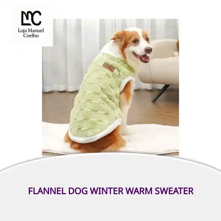 flannel dog winter warm sweater by@Outfy