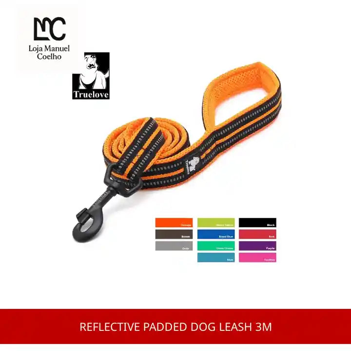 reflective padded dog leash 3M by@Outfy