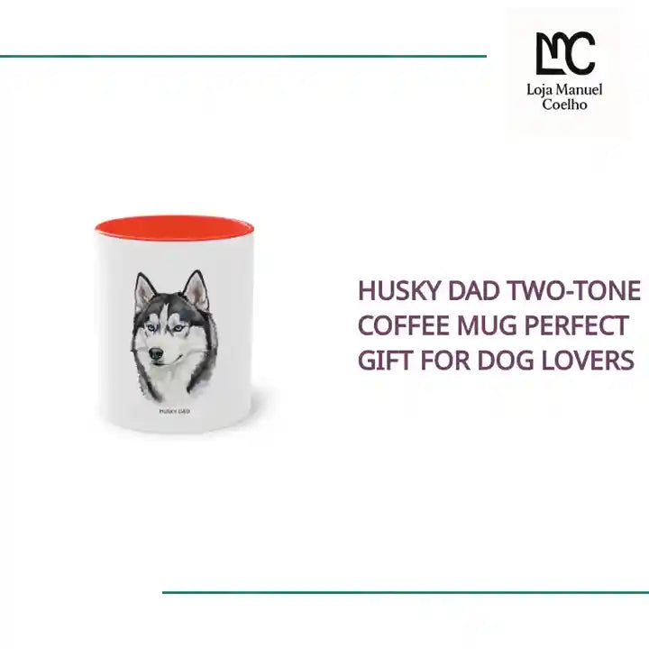 Husky Dad Two-Tone Coffee Mug Perfect Gift for Dog Lovers by@Outfy