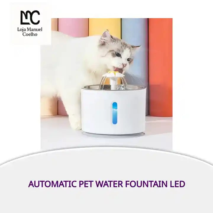 automatic pet water fountain LED by@Outfy