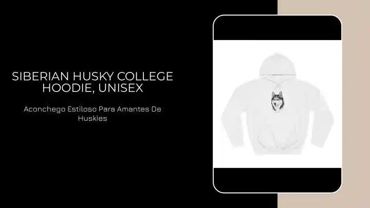 Siberian Husky College Hoodie, Unisex by@Outfy