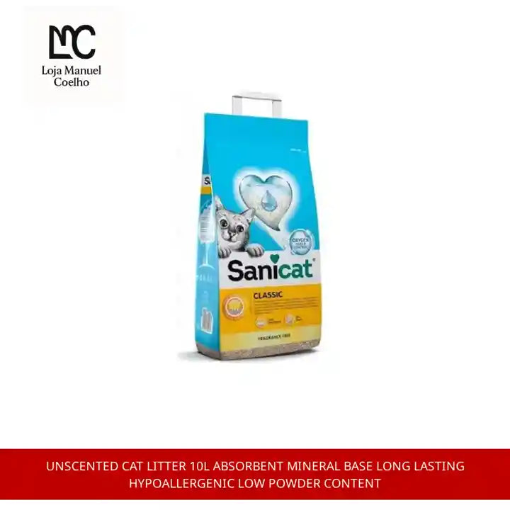 Unscented Cat Litter 10L Absorbent Mineral Base Long Lasting Hypoallergenic Low Powder Content by@Outfy