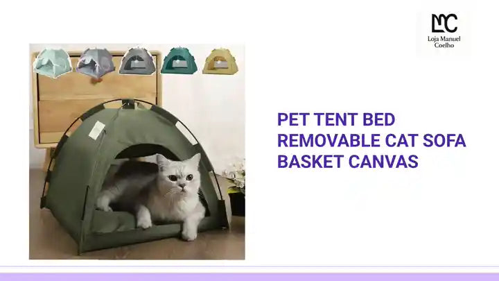 Pet Tent Bed Removable Cat Sofa Basket Canvas by@Outfy