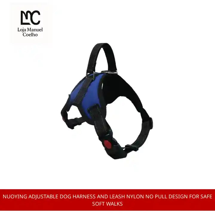 NUOYING Adjustable Dog Harness And Leash Nylon No Pull Design For Safe Soft Walks by@Outfy