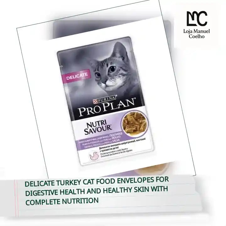 Delicate Turkey Cat Food Envelopes For Digestive Health And Healthy Skin With Complete Nutrition by@Outfy