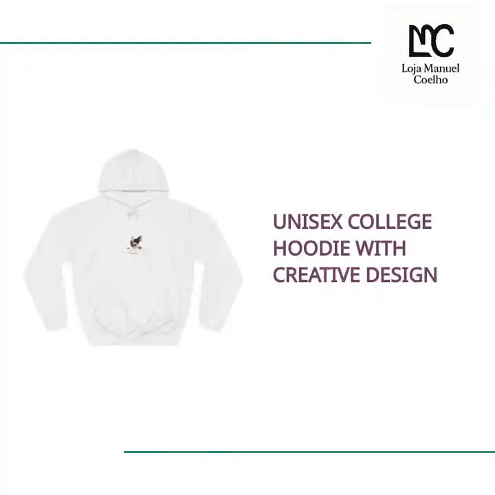 Unisex College Hoodie with Creative Design by@Outfy