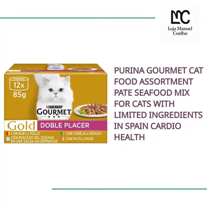 Purina Gourmet Cat Food Assortment Pate Seafood Mix For Cats With Limited Ingredients In Spain Cardio Health by@Outfy