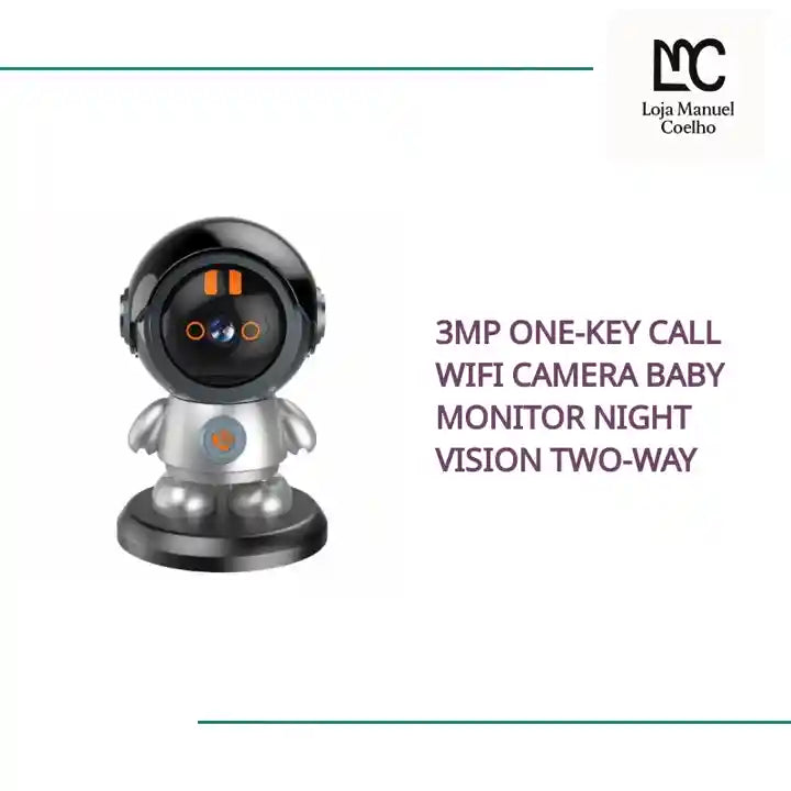 3MP One-Key Call Wifi Camera Baby Monitor Night Vision Two-way by@Outfy