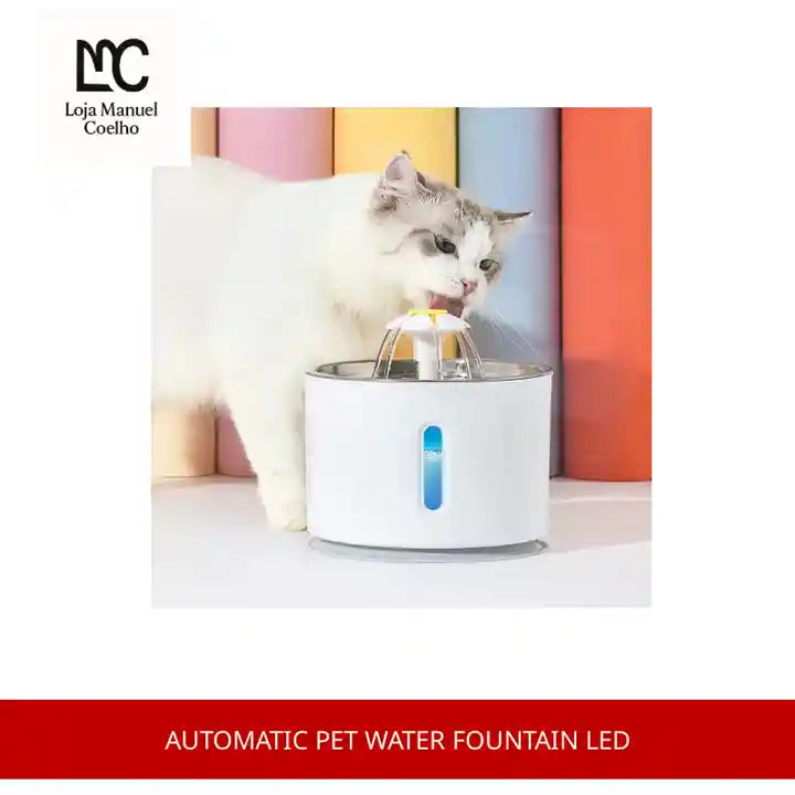 automatic pet water fountain LED by@Outfy