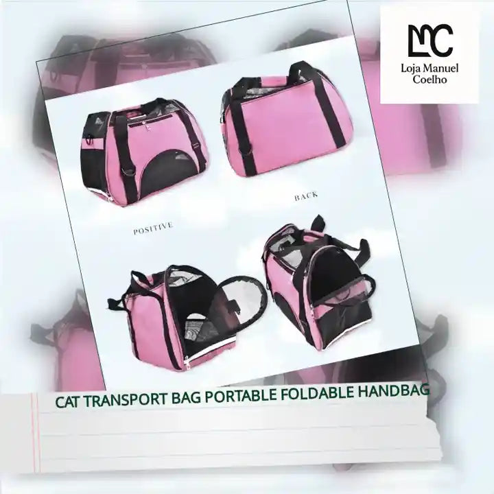 Cat Transport Bag Portable Foldable Handbag by@Outfy