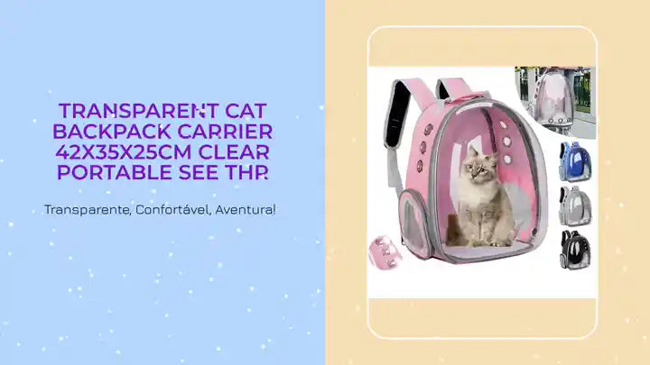 Transparent Cat Backpack Carrier 42x35x25cm Clear Portable See Thr by@Outfy