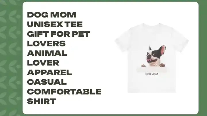 Dog Mom Unisex Tee Gift for Pet Lovers Animal Lover Apparel Casual Comfortable Shirt by@Outfy