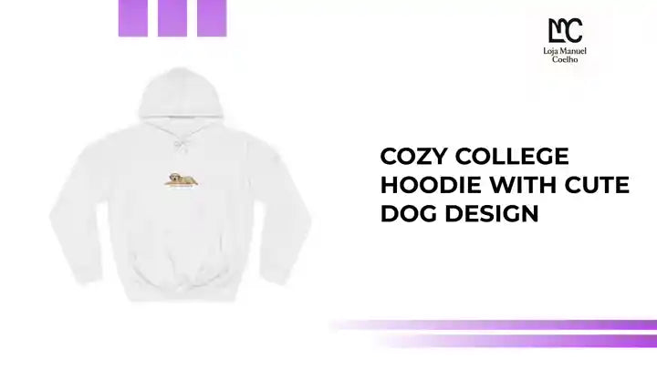 Cozy College Hoodie with Cute Dog Design by@Outfy