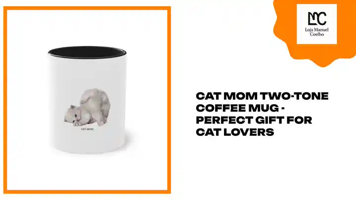 Cat Mom Two-Tone Coffee Mug - Perfect Gift for Cat Lovers by@Outfy