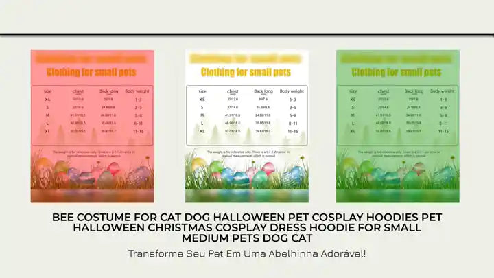Bee Costume For Cat Dog Halloween Pet Cosplay Hoodies Pet Halloween Christmas Cosplay Dress Hoodie for Small Medium Pets Dog Cat