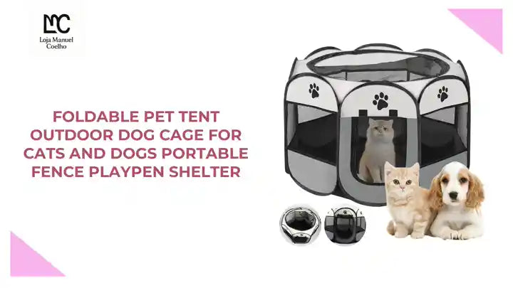 Foldable Pet Tent Outdoor Dog Cage For Cats And Dogs Portable Fence Playpen Shelter by@Outfy